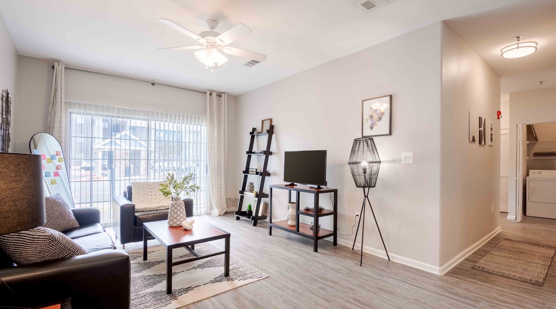 living room with natural light