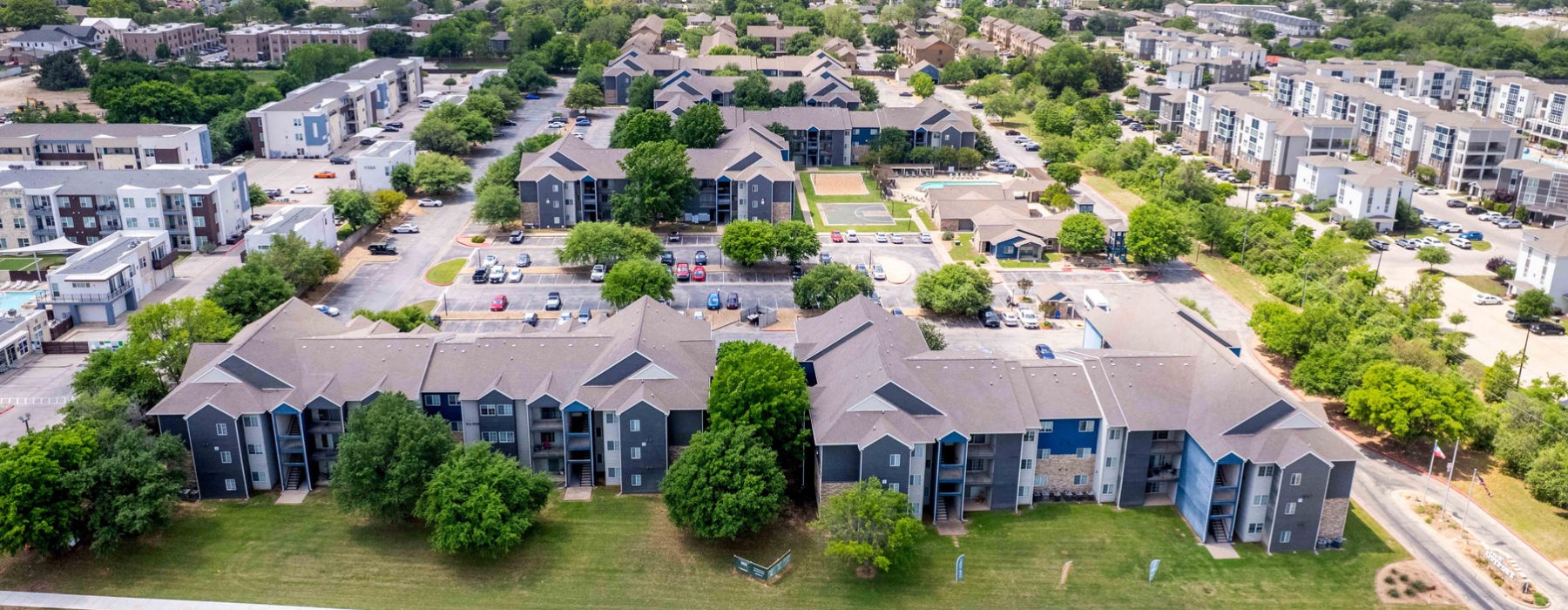 aerial view of building